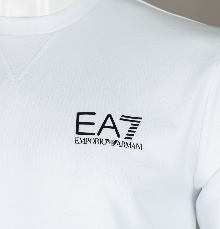 EA7 Pouch Pocket Taping Sweatshirt White