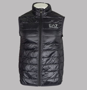 EA7 Quilted Down Gilet Black/Silver