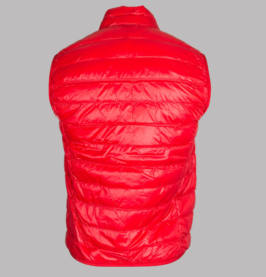 EA7 Quilted Down Gilet Racing Red