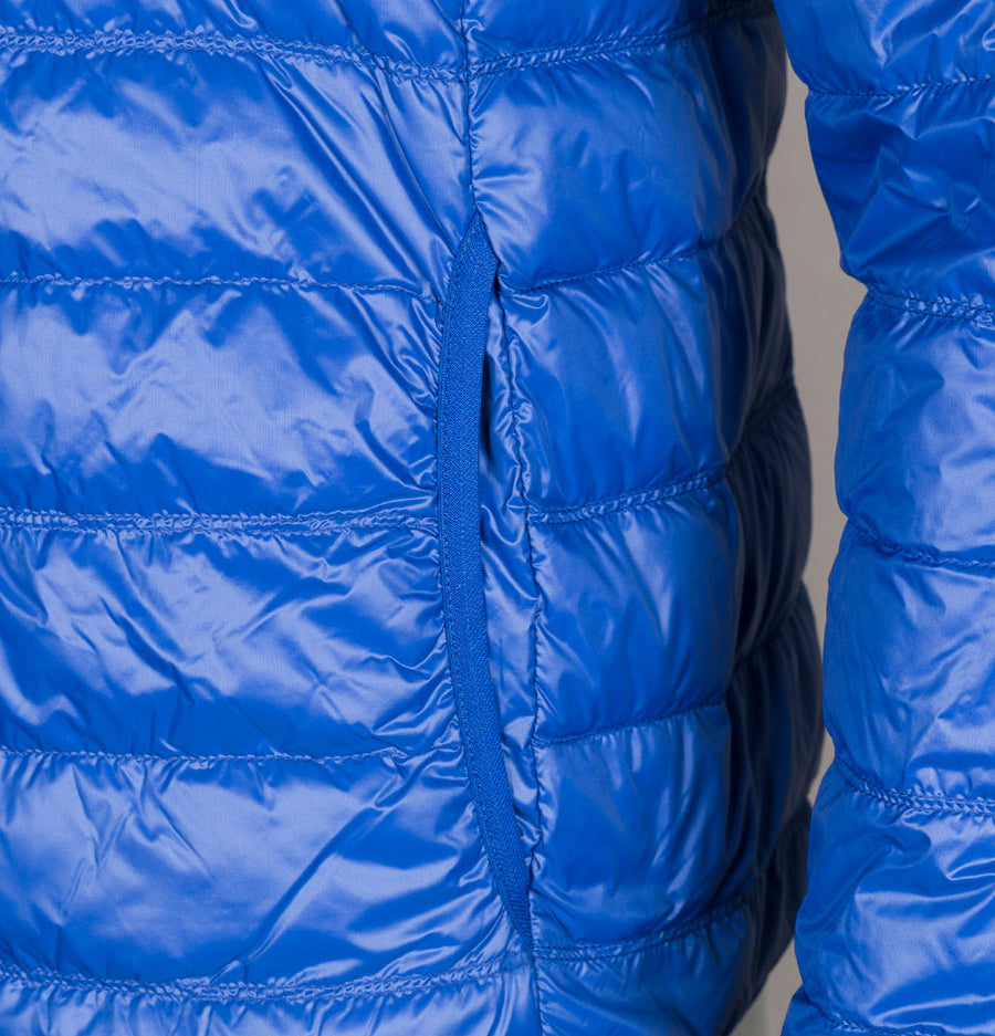 EA7 Quilted Down Hooded Jacket Mazarine Blue