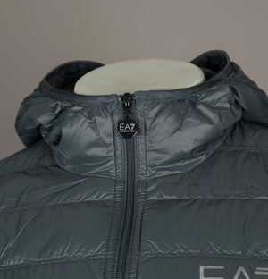 EA7 Quilted Down Hooded Jacket Urban Chic