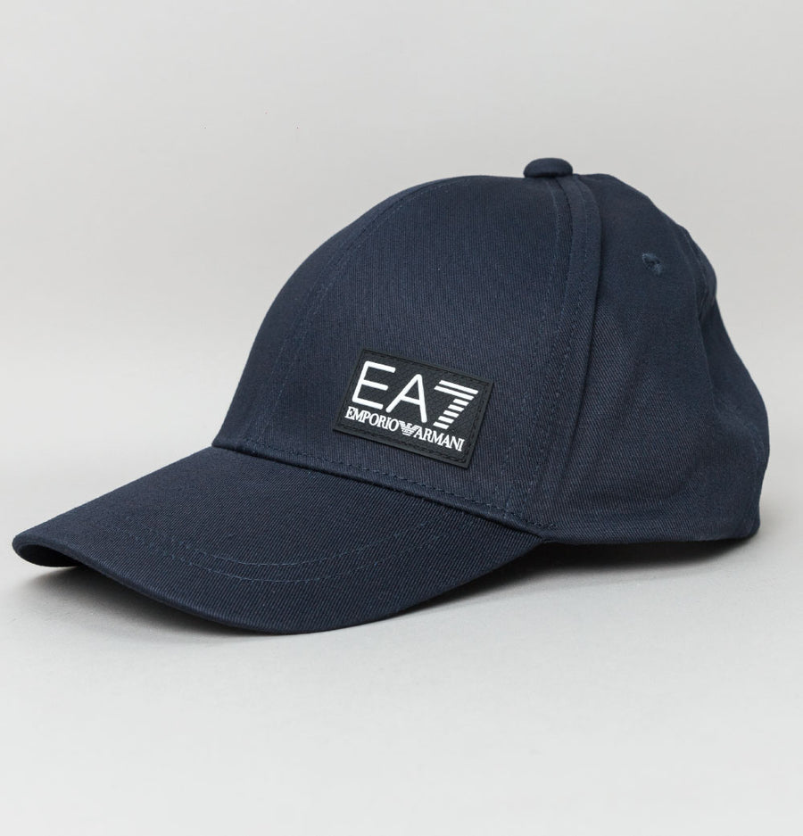 EA7 Rubber Box Logo Cap Blue