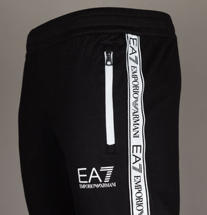 EA7 Rubberised Taping Logo Joggers Black