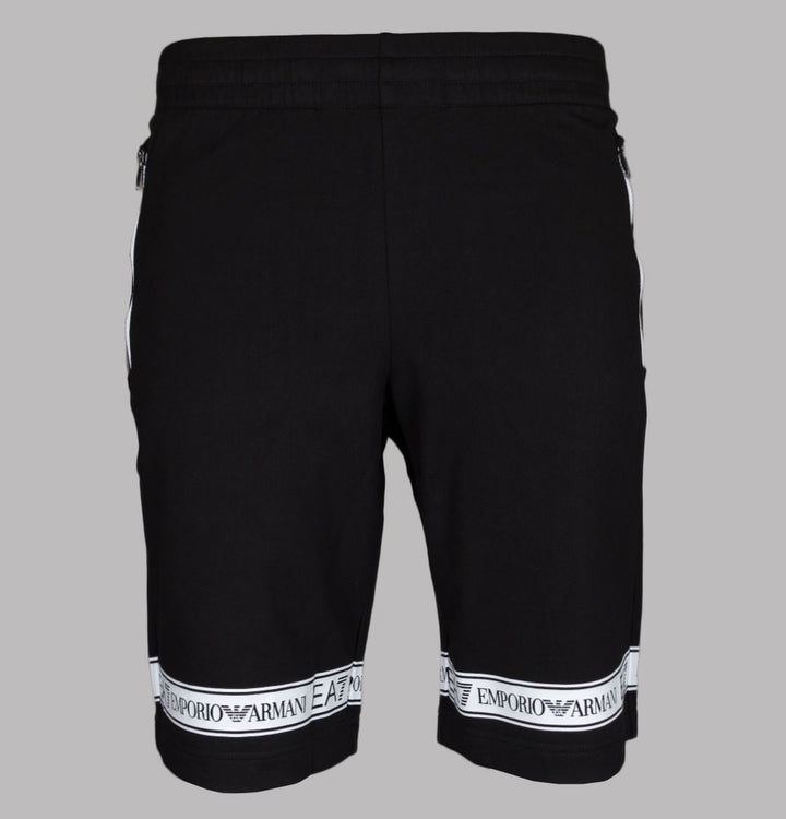 EA7 Rubberised Taping Logo Shorts Black