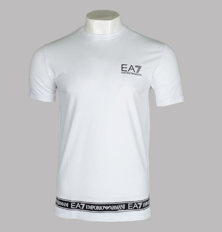 EA7 Rubberised Taping Logo T-Shirt White