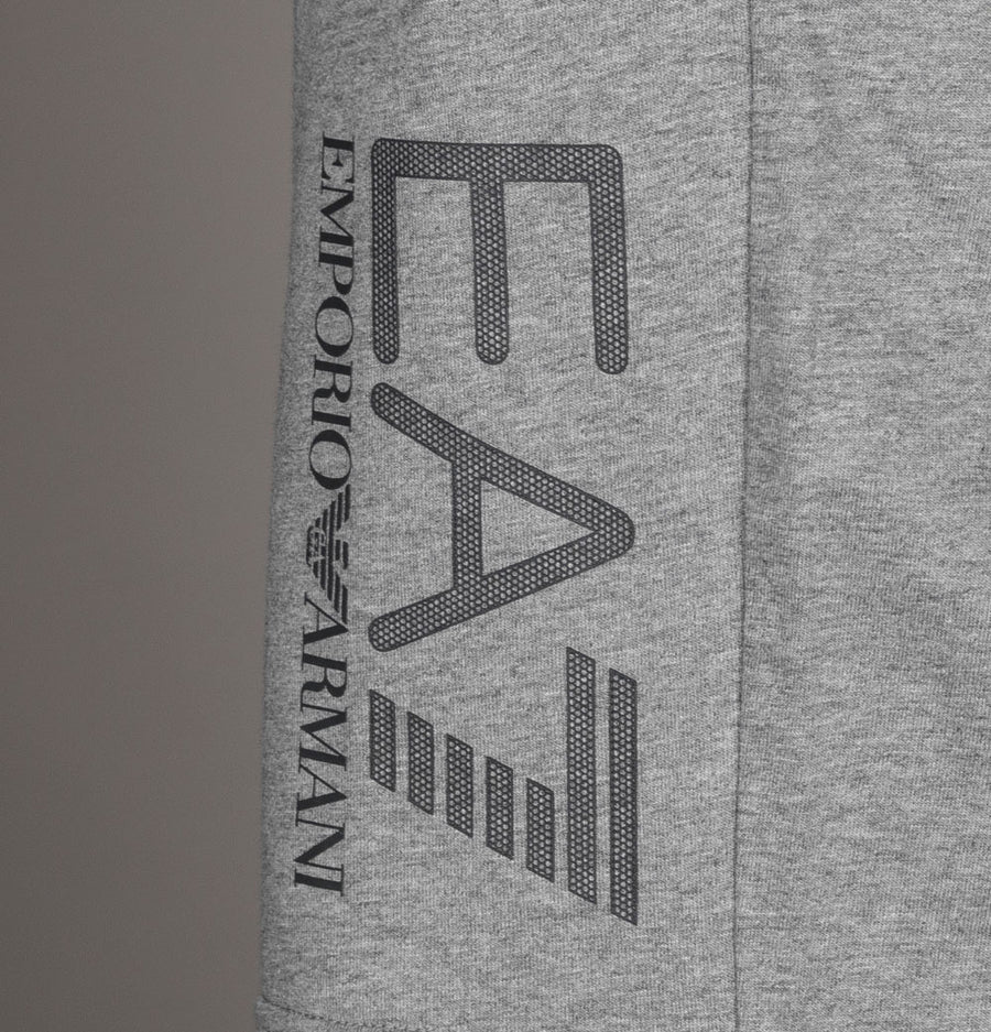 EA7 Rubberised Textured Logo Shorts Medium Grey