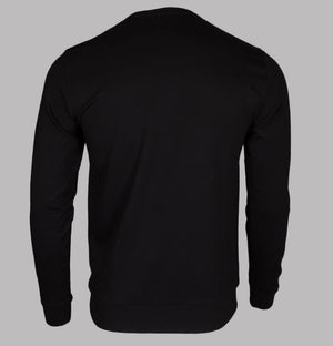 EA7 Rubberised Textured Logo Sweatshirt Black