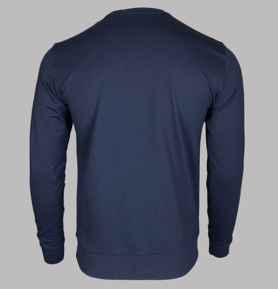 EA7 Rubberised Textured Logo Sweatshirt Navy Blue