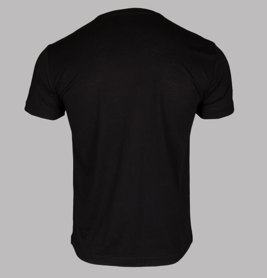 EA7 Rubberised Textured Logo T-Shirt Black