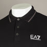 EA7 S/S Tipped Collar Polo Shirt Black