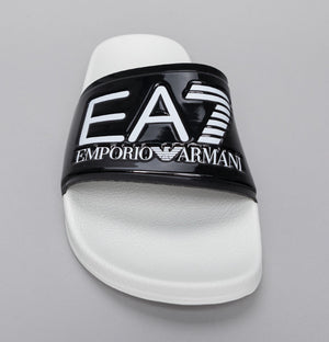 EA7 Sea World Logo Slides Shiny Black/White