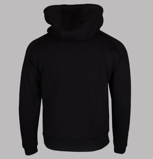 EA7 Two Tone Graphic Logo Hooded Sweatshirt Black