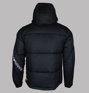 EA7 Winter Hooded Padded Jacket Black