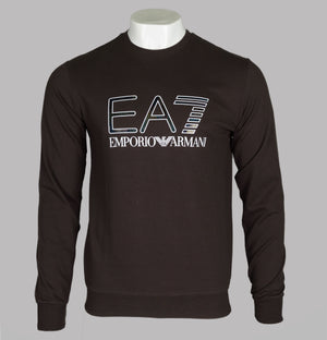 EA7 Iridescent Logo Sweatshirt Espresso
