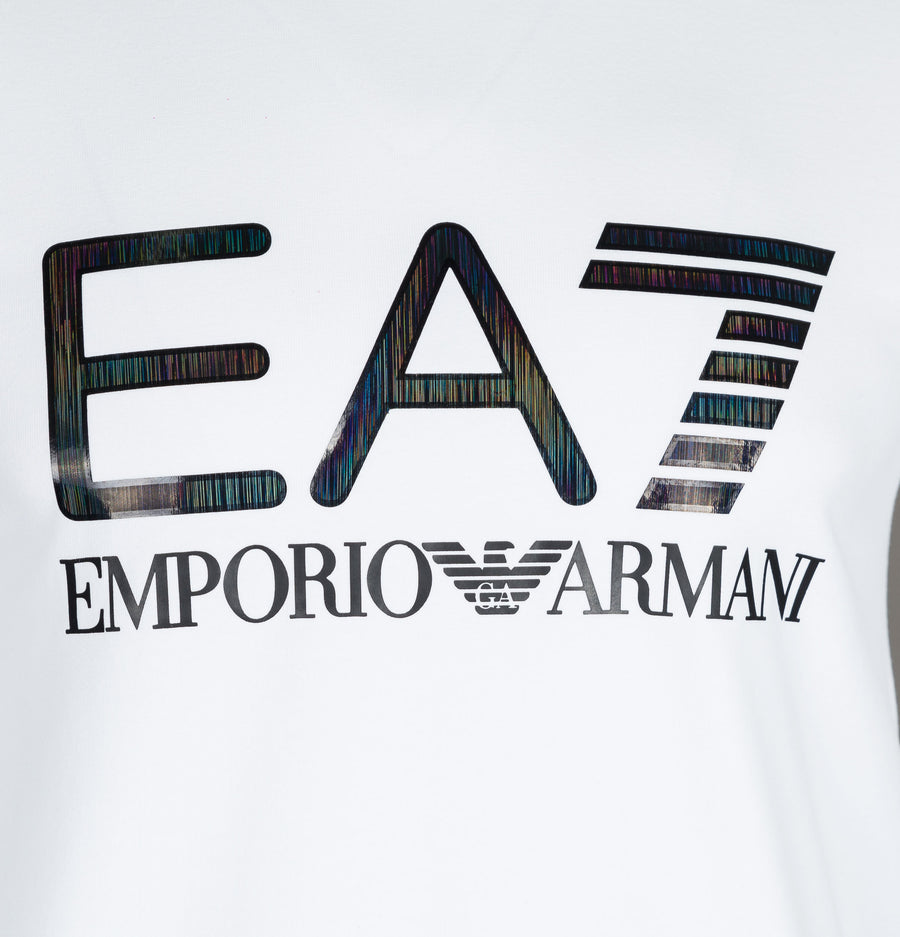 EA7 Iridescent Logo T-Shirt White