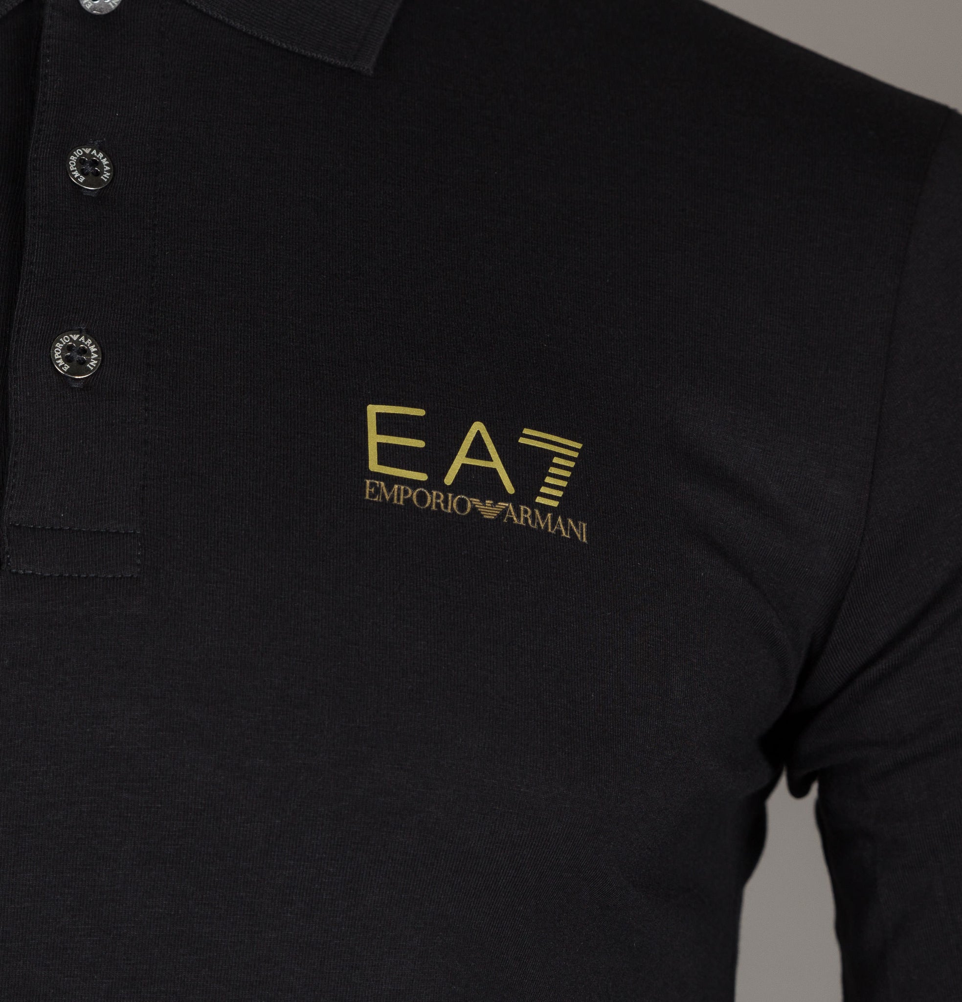 Ea7 black polo shirt outlet