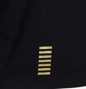 EA7 S/S Jersey Polo Shirt Black/Gold