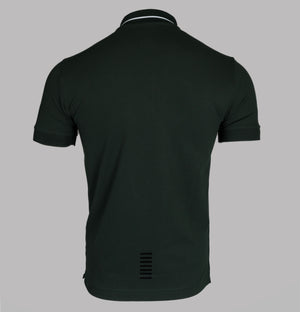 EA7 S/S Tipped Collar Polo Shirt Dark Green