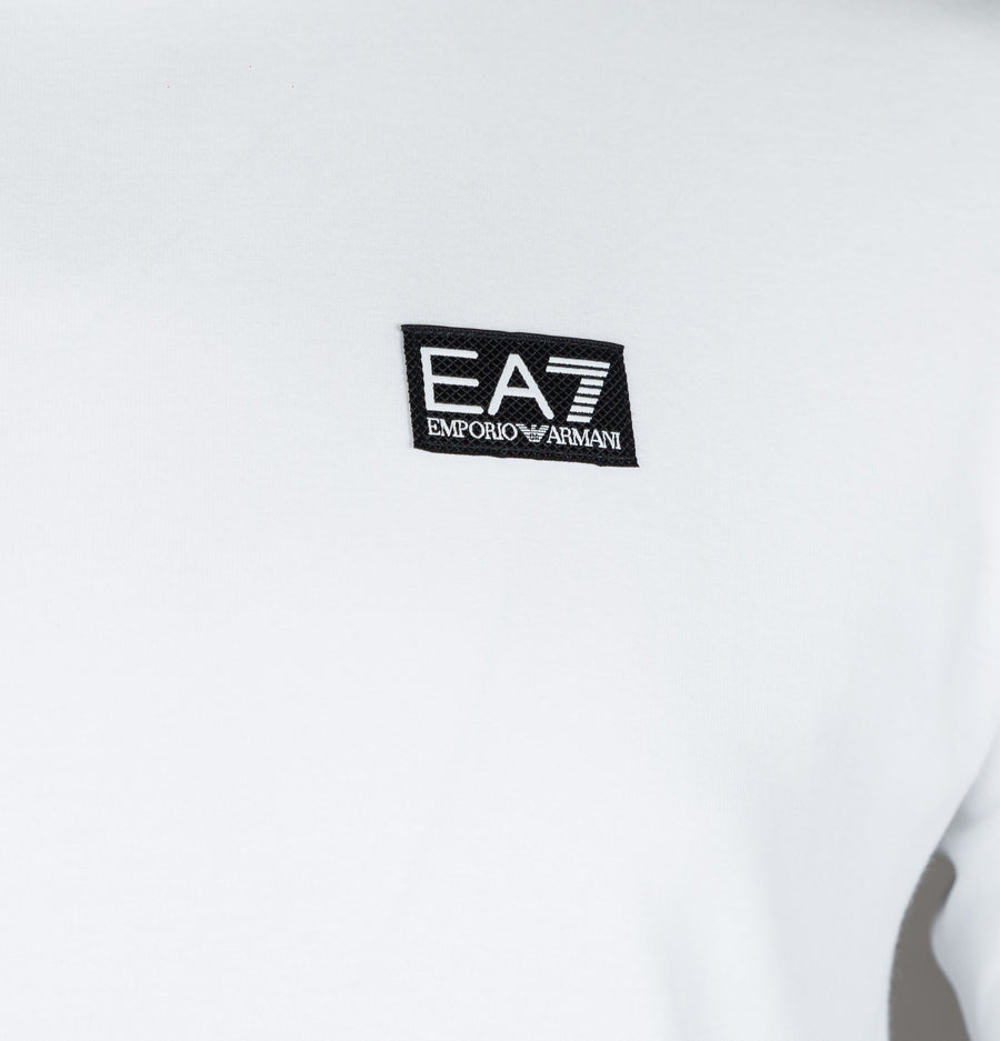 EA7 L/S Woven Box Logo T-Shirt White
