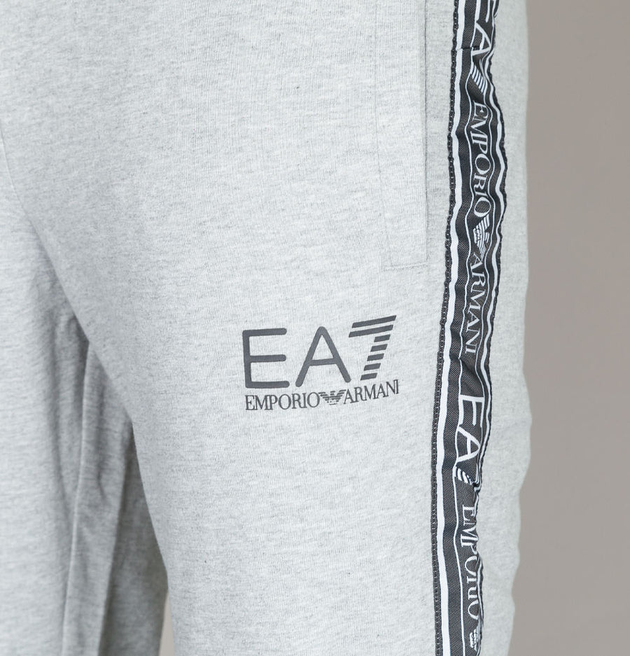 EA7 Logo Taping Joggers Light Grey