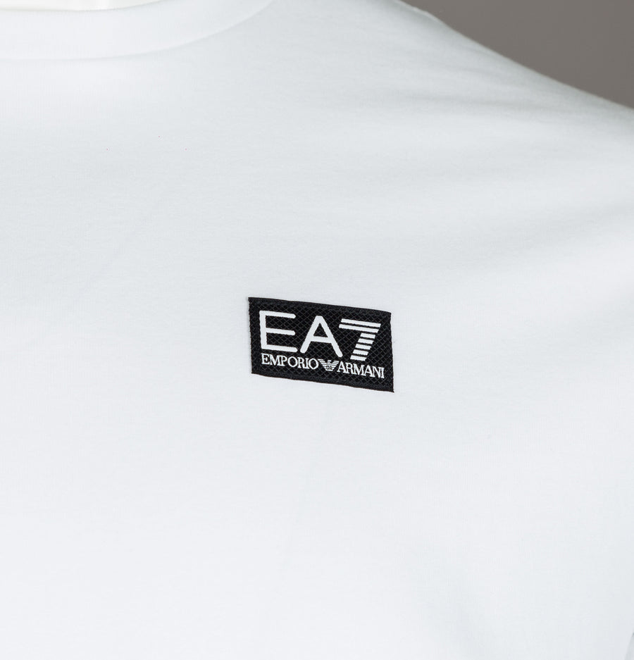 EA7 S/S Woven Box Logo T-Shirt White