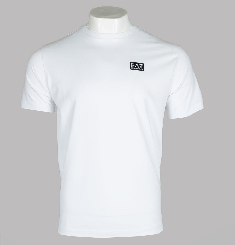EA7 S/S Woven Box Logo T-Shirt White