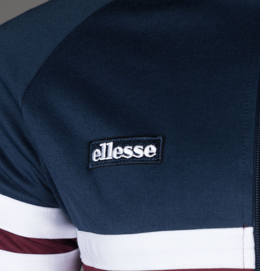 Ellesse Rimini Tracksuit Top Navy/White/Burgundy