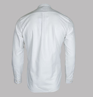 Farah Brewer Slim Fit Grandad Collar Shirt White
