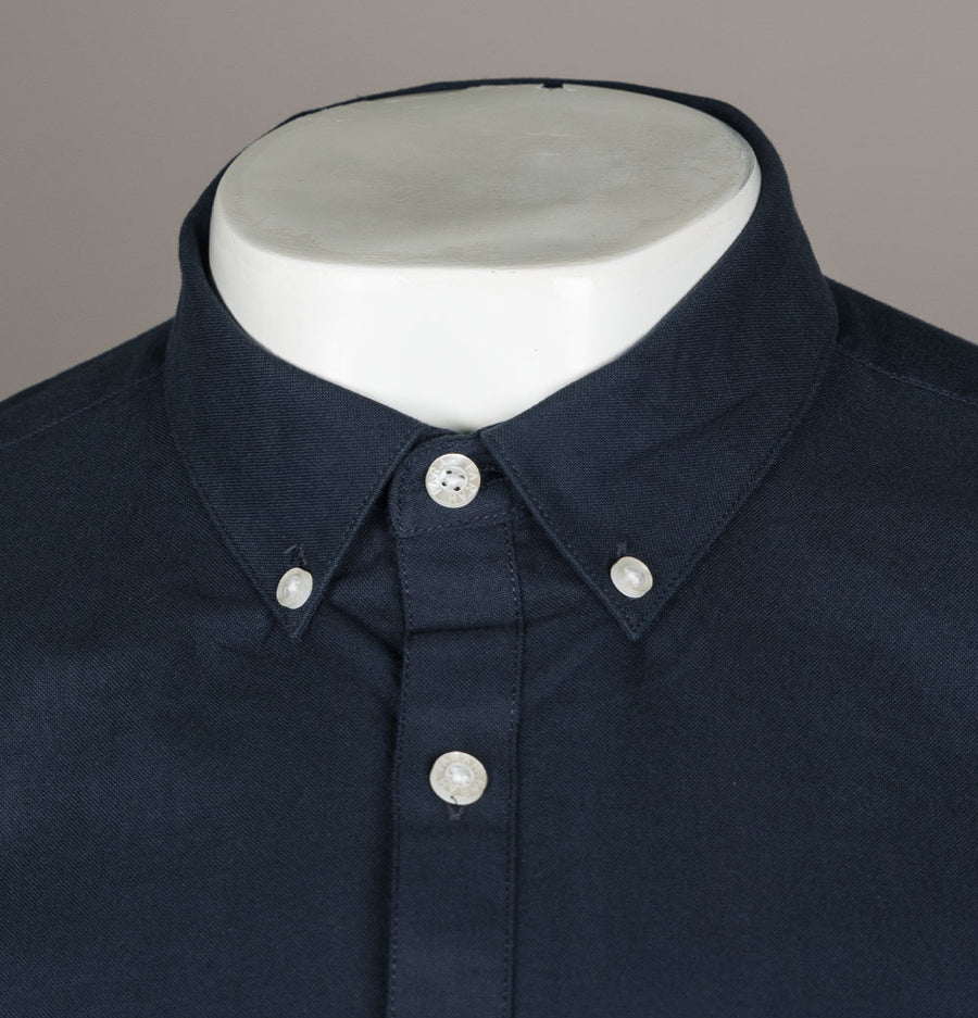 Farah Brewer Slim Fit Oxford Shirt Navy Blue
