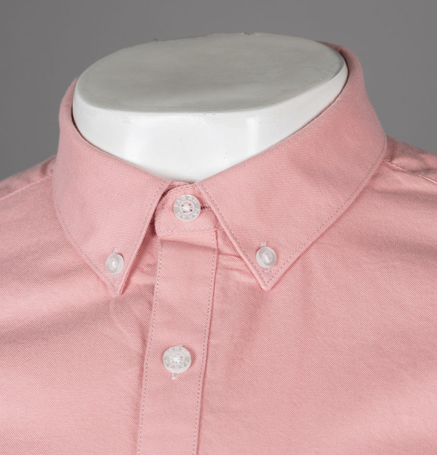 Farah Brewer Slim Fit S/S Oxford Shirt Pink Rose