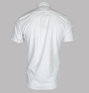 Farah Brewer Slim Fit S/S Oxford Shirt White