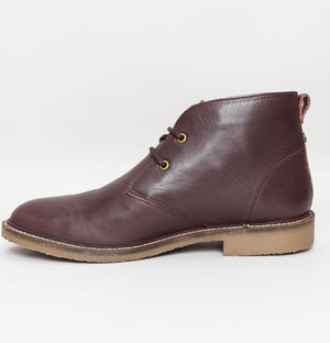 Farah Briggs Leather Mid Boots Oxblood