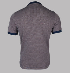 Farah Camden Jacquard Polo Shirt Navy