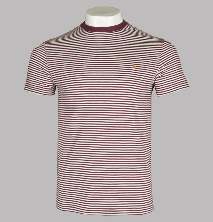 Farah Daytona Striped T-Shirt Farah Red