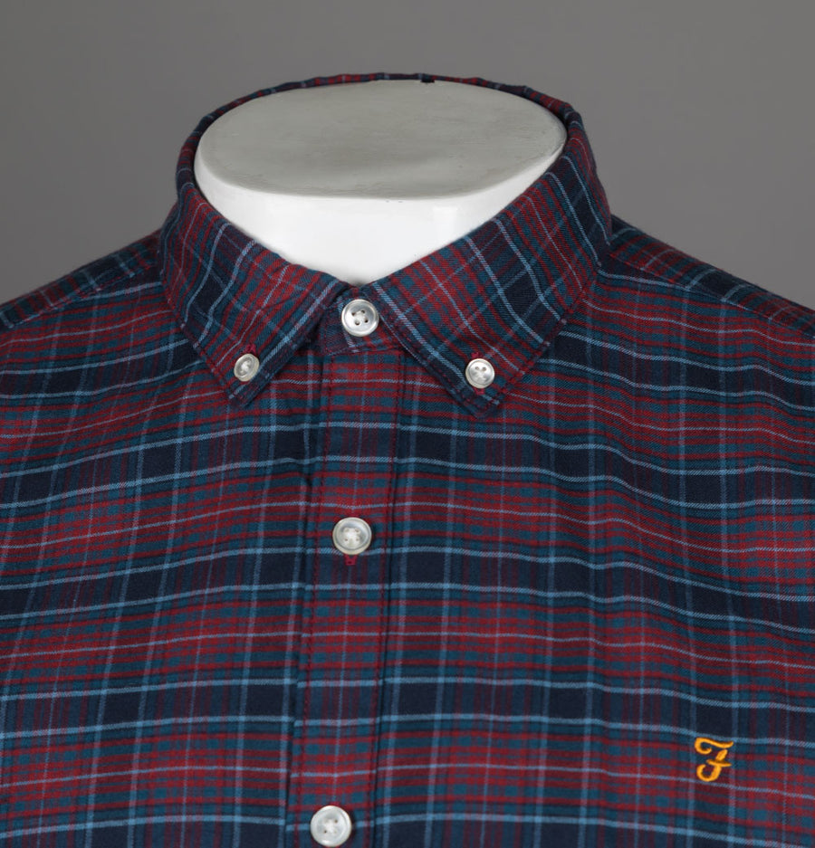 Farah Fraser Check Shirt Navy