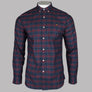Farah Fraser Check Shirt Navy