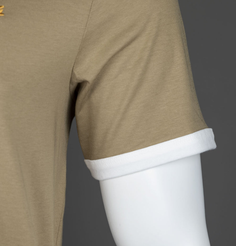 Farah Groves Ringer T-Shirt Beige