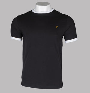 Farah Groves Ringer T-Shirt Black