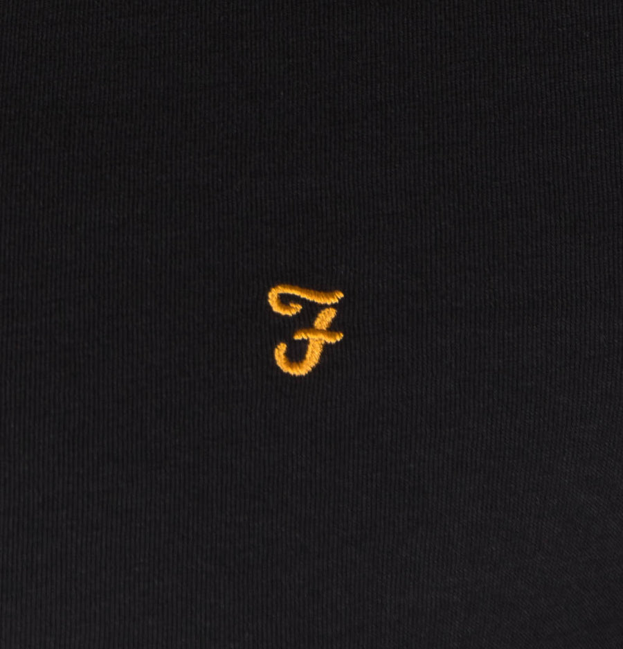 Farah Groves Ringer T-Shirt Black