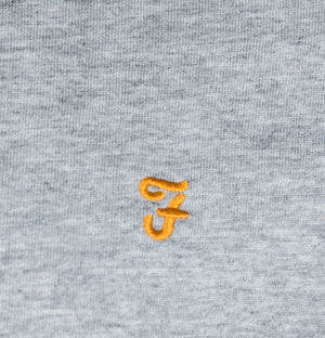 Farah Groves Ringer T-Shirt Light Grey Marl