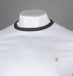 Farah Groves Ringer T-Shirt White