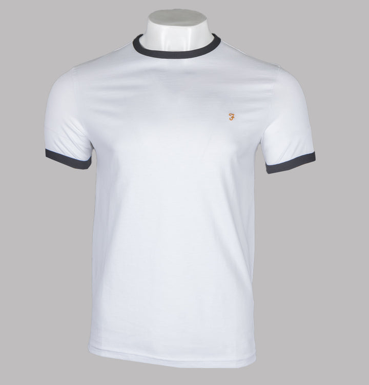 Farah Groves Ringer T-Shirt White