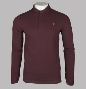 Farah Haslam Slim Fit LS Polo Shirt Farah Red