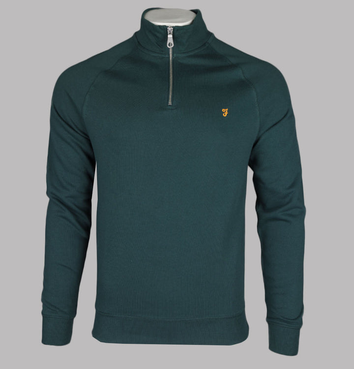 Farah Jim 1/4 Zip Sweatshirt Forest Green