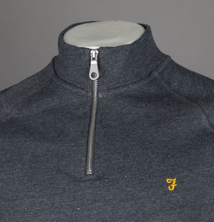 Farah Jim 1/4 Zip Sweatshirt Grey Marl