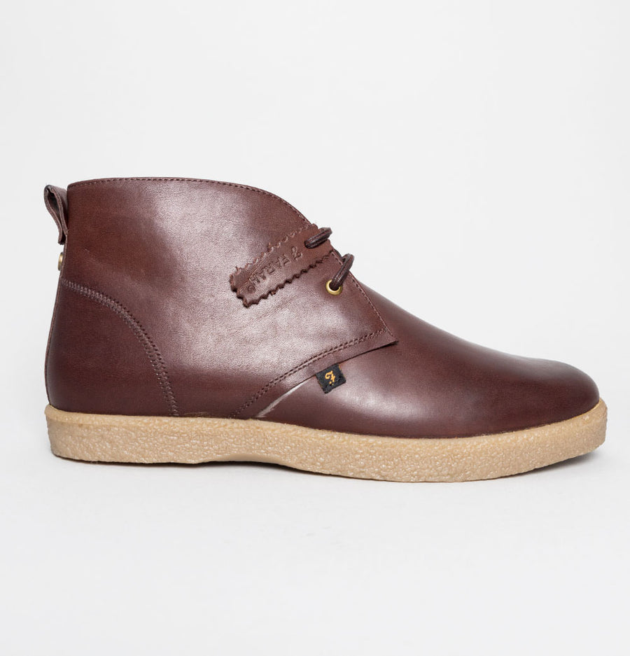 Farah Jonah Leather Mid Boots Brown