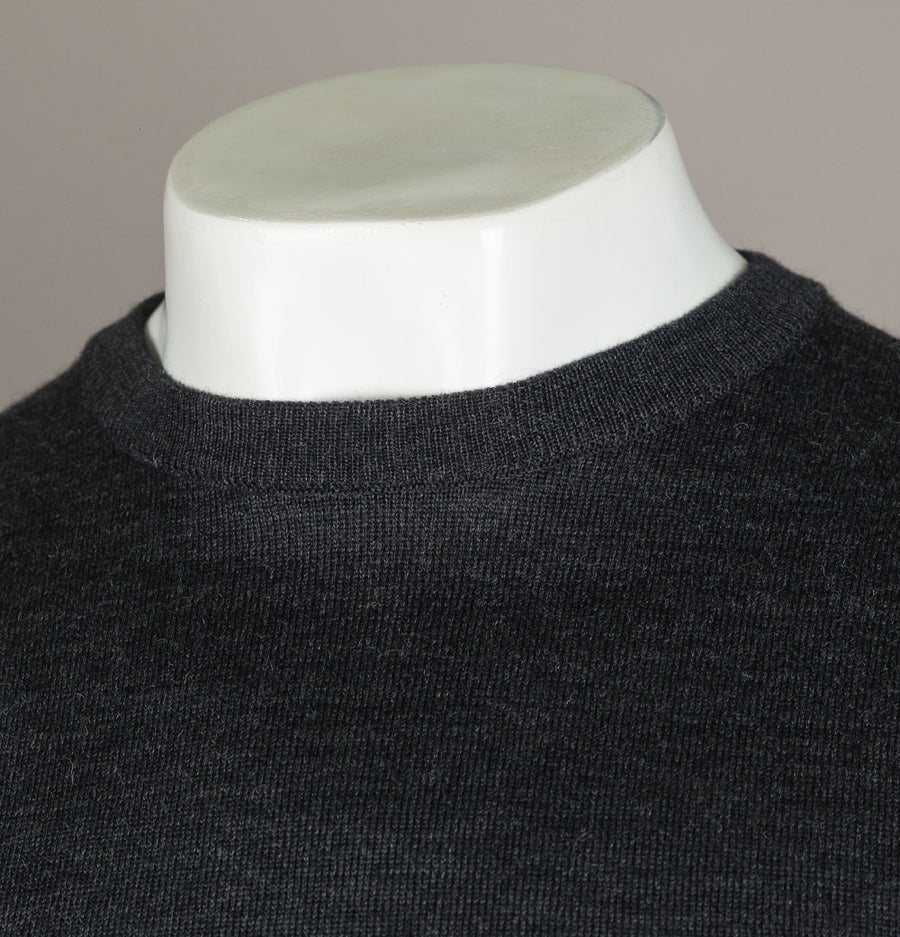 Farah Mullen Merino Wool Sweater Charcoal