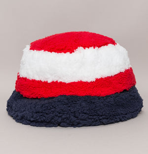 Fila Vintage Chanley Sherpa Bucket Hat Red