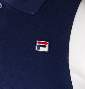 Fila Vintage Dawson Polo Shirt Navy