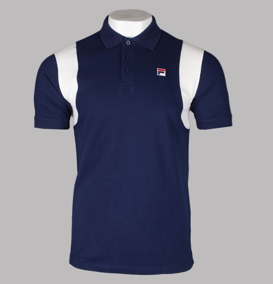 Fila Vintage Dawson Polo Shirt Navy